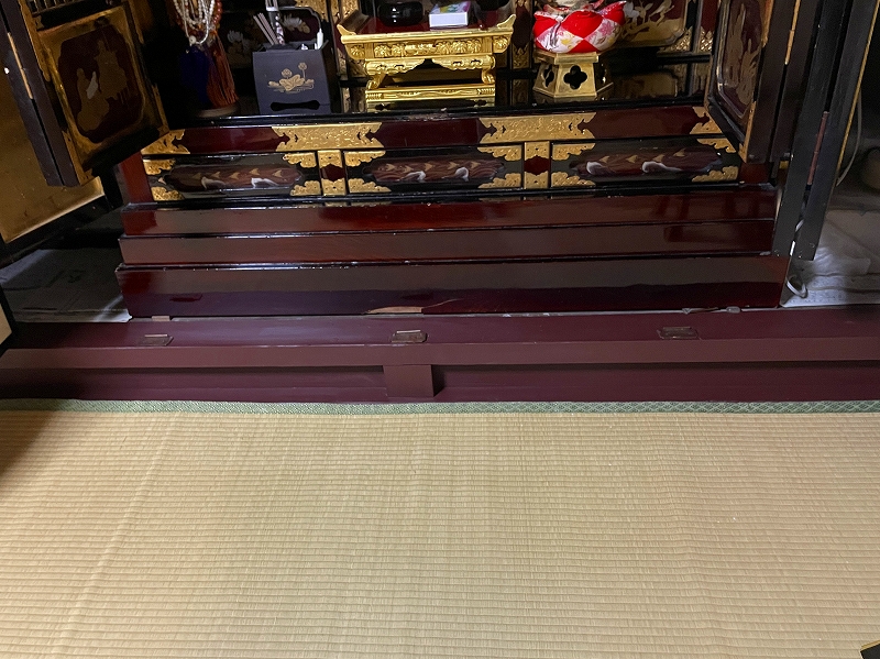 犬上郡多賀町Y様邸仏壇前敷居施工後