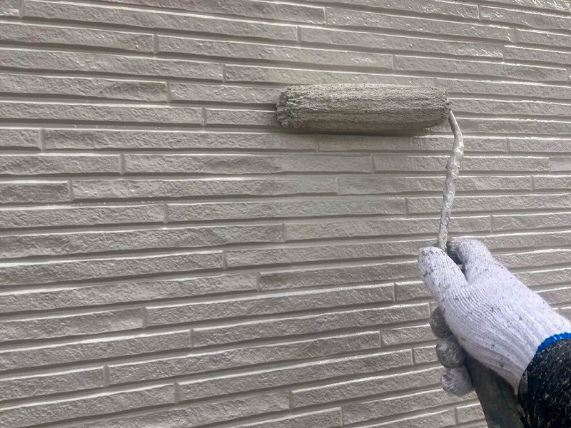 彦根市Ｔ様邸 外壁上塗り中