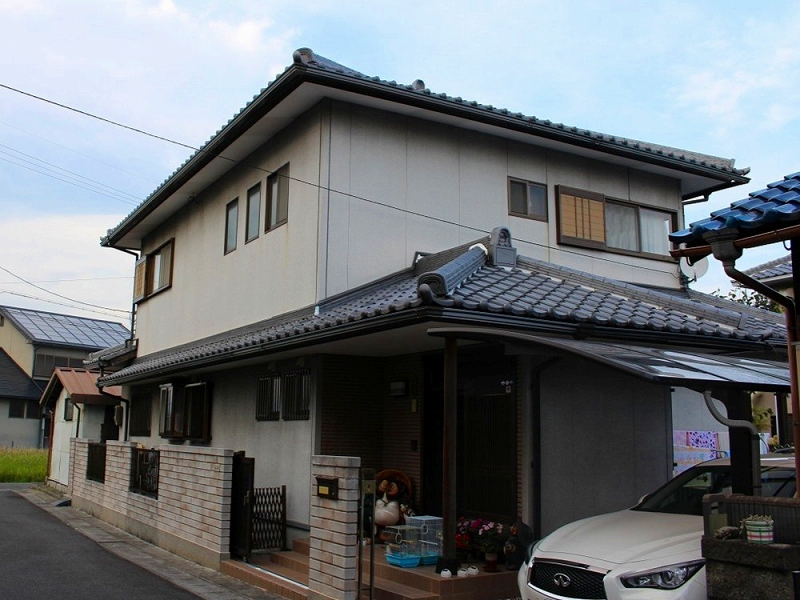 野洲市I様邸 屋根外壁塗装施工前