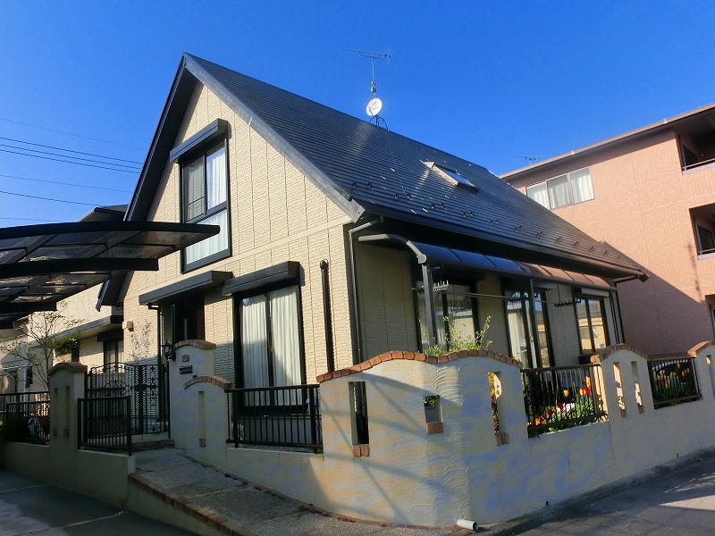 野洲市Y様邸 屋根外壁塗装施工後