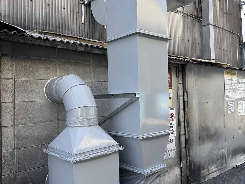 ダクト上塗り後