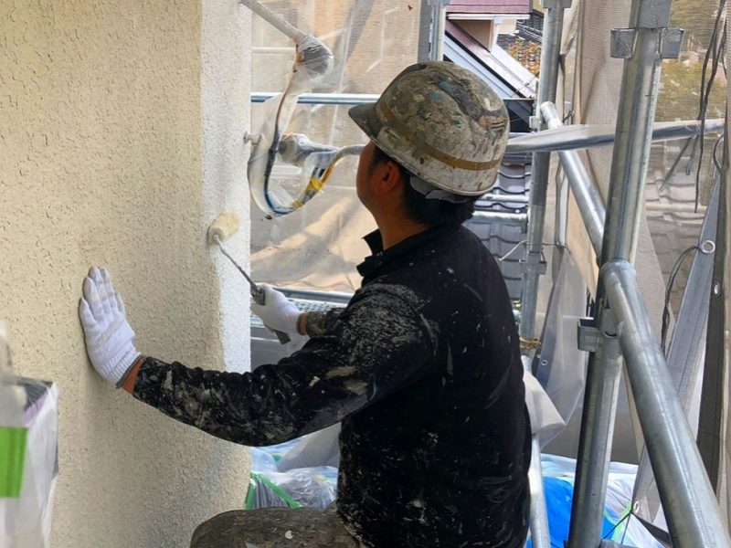 higashioumi_Ysama_wall_firstcoat