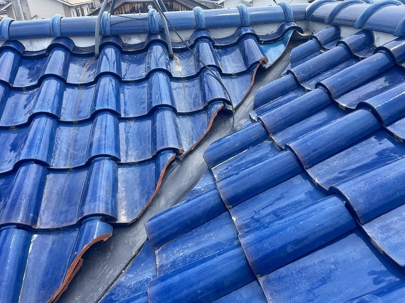 雨漏りの原因とみられる谷樋を交換後