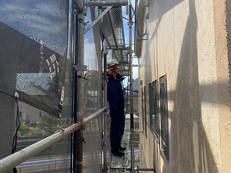 守山市U様邸 外壁高圧洗浄