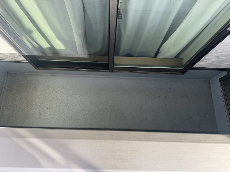長浜市様H邸 ベランダFRP防水トップコート塗り施工前の状態