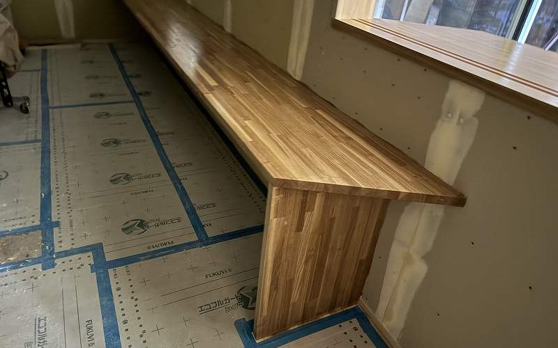 内部木部クリアー塗装